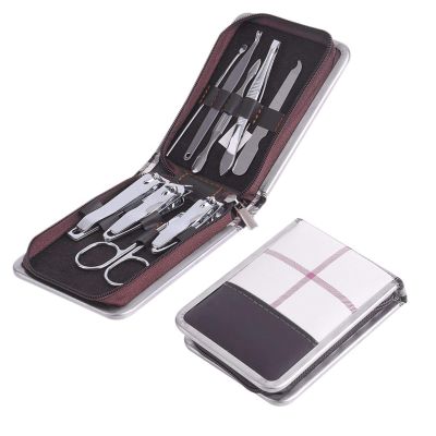 BANDKIT 9-Piece Nail Clipper Set with Zippered Pouch