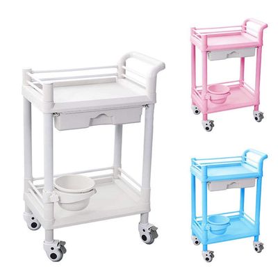 Medical Equipment Cart, ABS Rolling Cart with Drawer