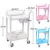 Medical Equipment Cart, ABS Rolling Cart with Drawer view 2