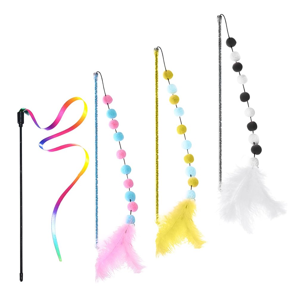 3-Piece Feather Cat Toy Set
