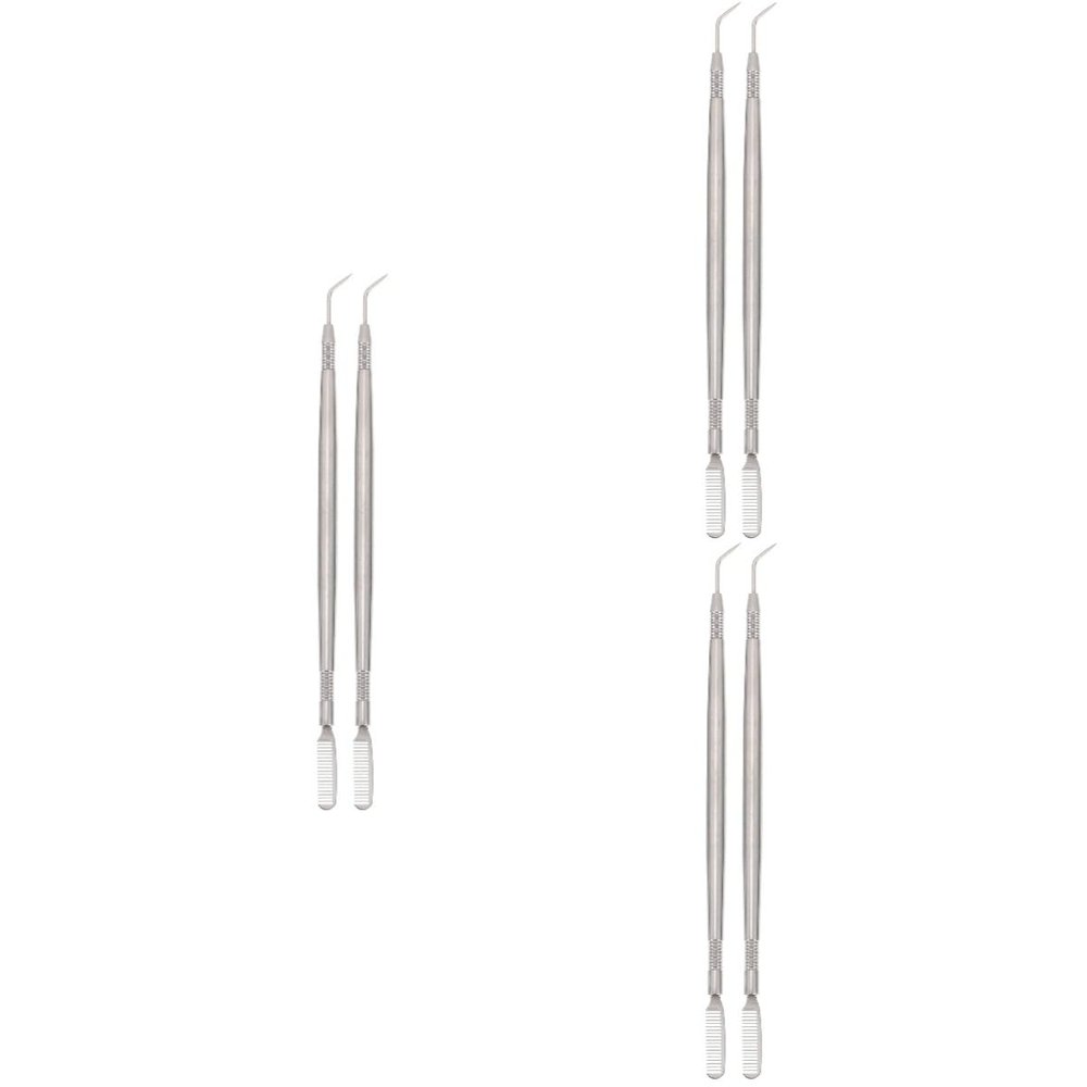 MAGICLULU 6-Piece Stainless Steel Eyelash Separating and Brow Comb Set
