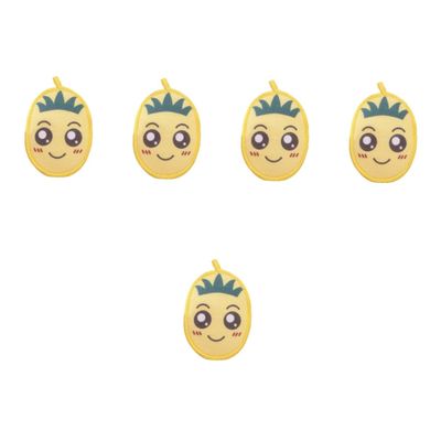 MAGICLULU 5-Piece Bath Loofah Scrubbers, Yellow