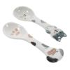 Supvox Ceramic Pet Scoops for Dog Food and Canned Food, 2-Pack, Lightweight and Portable, with Raised Dog Paw, for Daily Use, Random Style view 1