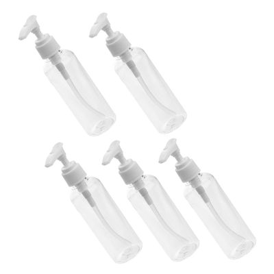 HONMEET 5-Pack Refillable Pump Bottles for Shampoo, 100 ml, PET and PP