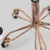 WJFLUCK Round Rolling Stool, Adjustable Swivel Work Stool, Brown view 4