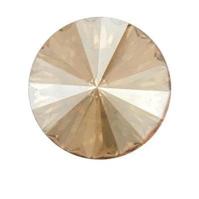 JKDSAO 613 mm Glitter Point-Back Rhinestones, AB Glass, Golden Shadow, 6 mm, 10 Pieces