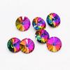 JKDSAO 613 mm Glitter Point-Back Rhinestones, AB Glass, Golden Shadow, 6 mm, 10 Pieces view 2