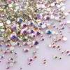 JKDSAO 1,440-Piece Glass Rhinestones, Assorted Sizes, Flat-Back, Round AB Rhinestones for DIY Nail Art, Black Diamond view 2