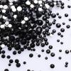 JKDSAO 1,440-Piece Glass Rhinestones, Assorted Sizes, Flat-Back, Round AB Rhinestones for DIY Nail Art, Black Diamond view 4