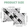 Waterproof Mini Cosmetic Bags with Snap Closure, Doodle Checkerboard and Heart Patterns view 2