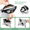 Waterproof Mini Cosmetic Bags with Snap Closure, Doodle Checkerboard and Heart Patterns view 3