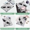 Waterproof Mini Cosmetic Bags with Snap Closure, Doodle Checkerboard and Heart Patterns view 4