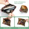 Mini Makeup Bags with Snap Closure, Antique Leaves, Fruit & Peony view 3