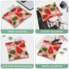 Small Cosmetic Bag with Kiss-Lock Closure, Travel Makeup Bag for Wallet, Zipper-Free, Self-Closing, Mini Makeup Bag for Women and Girls, Strawberry with Green Leaves and view 4