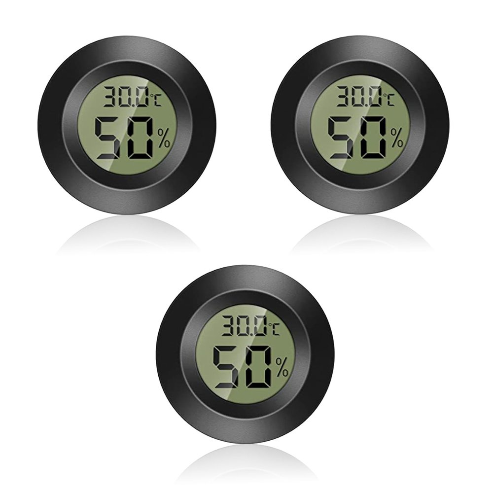 Okaywork Mini Digital Thermometer and Hygrometer, -50°C to +70°C, 3-Pack