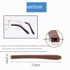 OPUGIT 8 Pairs Eyeglass Temple Tips, Non-Slip Silicone Sleeves for Thin Metal Frames, Black view 2