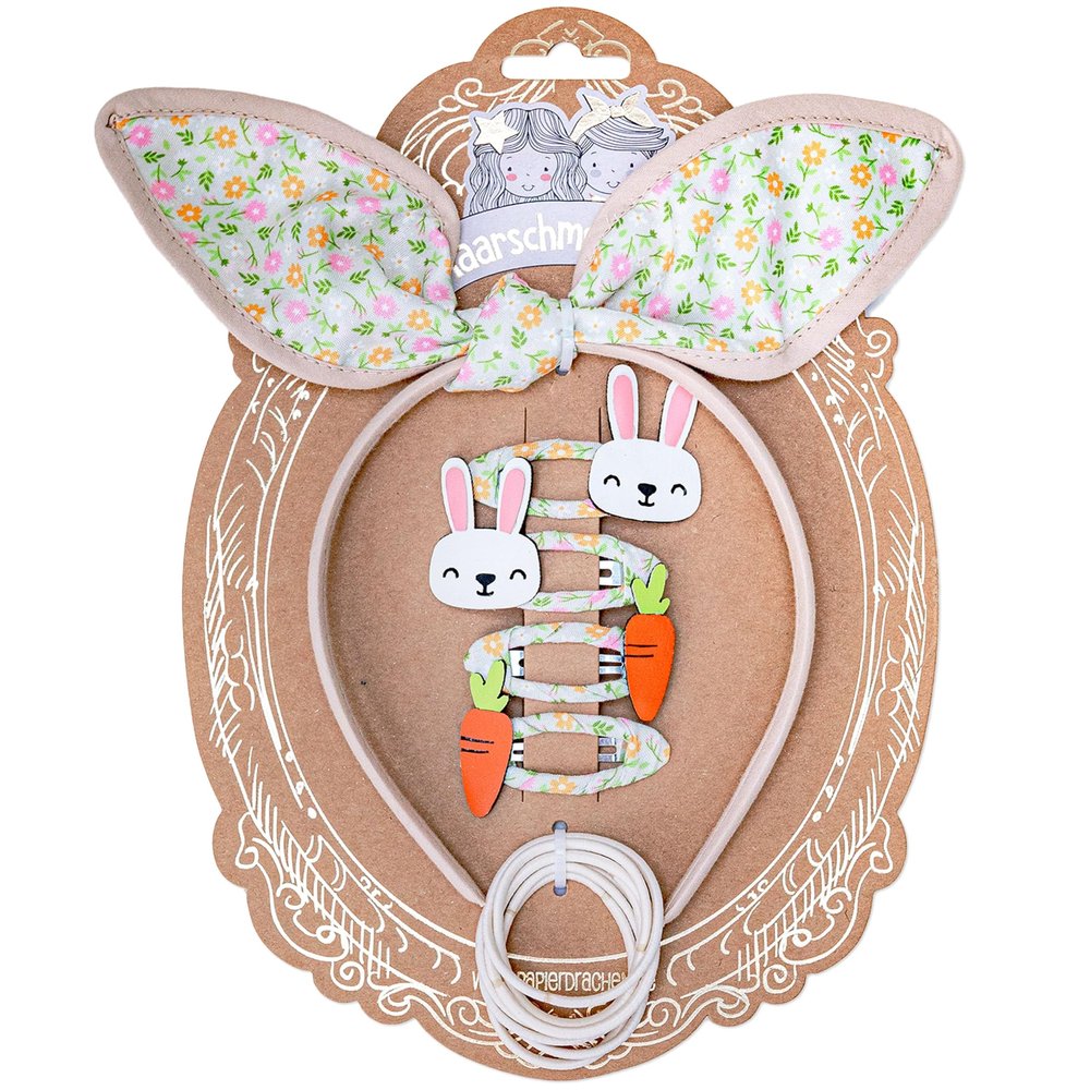 Papierdrachen Easter Hair Accessories Set – 12 Pieces for Long, Fine Hair