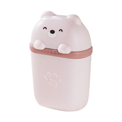 Bear-Shaped Travel Case for Solid Shampoo