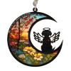Cat Memorial Stained Glass Ornament view 1