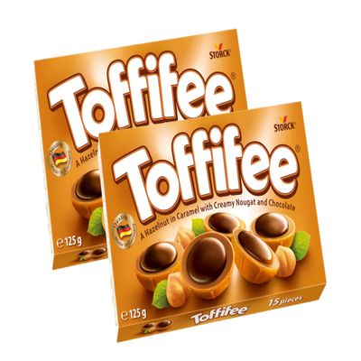 Toffifee Hazelnut in Caramel with Creamy Nougat and Chocolate, 125 g, 1+1 Free
