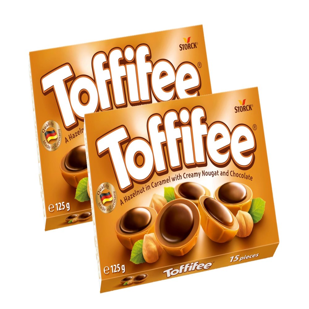 Toffifee Hazelnut in Caramel with Creamy Nougat and Chocolate, 125 g, 1+1 Free