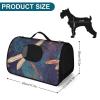 Pet Handbags with Hand-Painted Dragonfly Print view 2