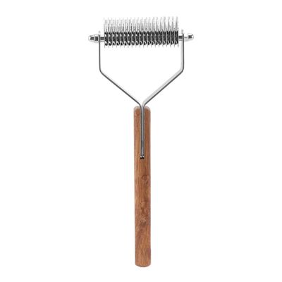 TANIQIACA 2-in-1 Stainless Steel Grooming Rake for Dogs and Cats