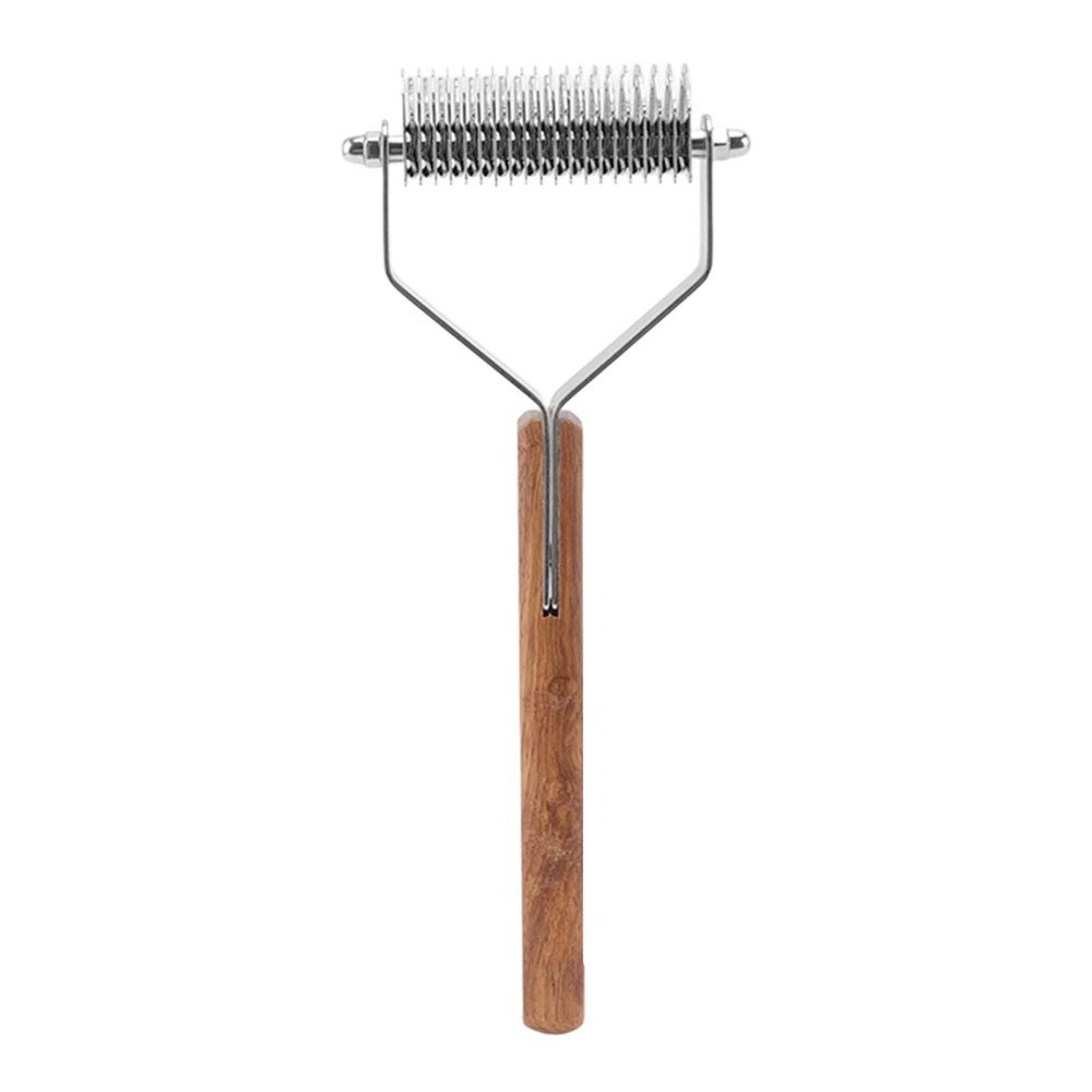TANIQIACA 2-in-1 Stainless Steel Grooming Rake for Dogs and Cats