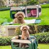 Foldable Dog Travel Crate for Car and Home, 600D Waterproof Fabric, Brown, M 60 × 35 × 35 view 2