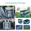 Foldable Dog Travel Crate for Car and Home, 600D Waterproof Fabric, Brown, M 60 × 35 × 35 view 4