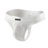 Casey Kevin Men's Lace Thong with Transparent Mesh and PU Leather Waistband view 1