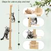cadciehe 4-Level Floor-to-Ceiling Wall-Mounted Cat Tower view 2