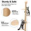 cadciehe 4-Level Floor-to-Ceiling Wall-Mounted Cat Tower view 3