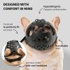 PETCUTE Basket Muzzle for Dogs, Breathable Silicone Muzzle with Adjustable Straps, Size L view 4