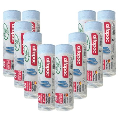 80% Recycled, 150 Self-Closing Trash Bags, 10 L
