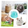 INOOMP Breathable Hamster Carrier with Plastic Water Bottle, Green view 4