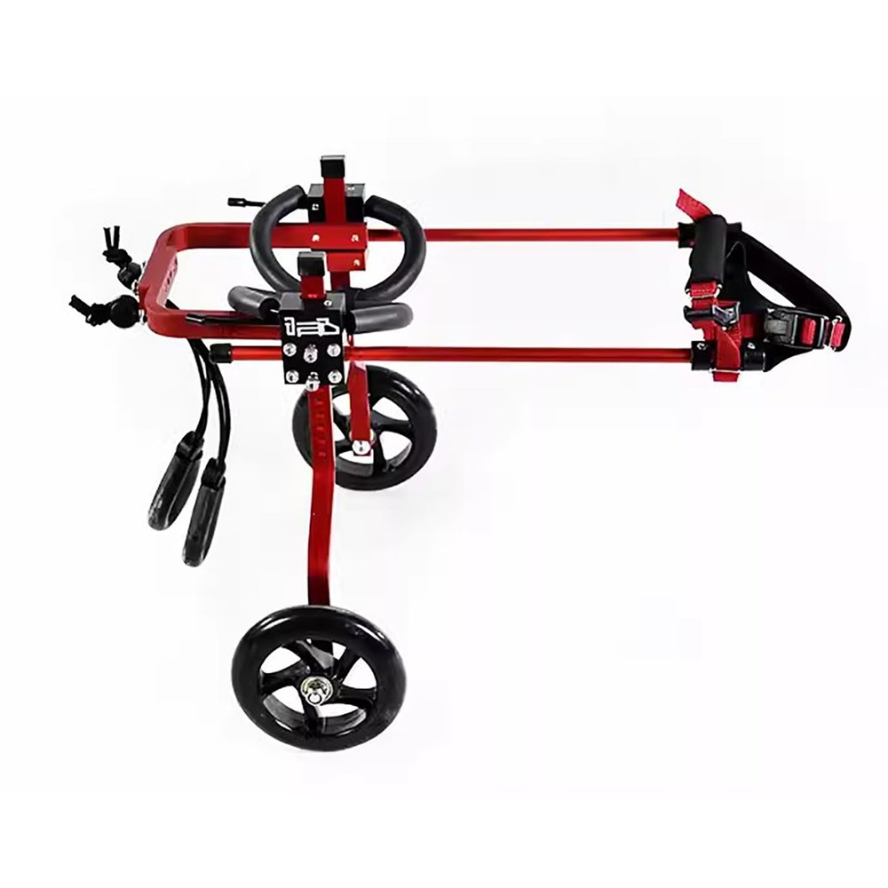 Dog Wheelchair for Rear-Leg Support, Adjustable, Red, Size XL B