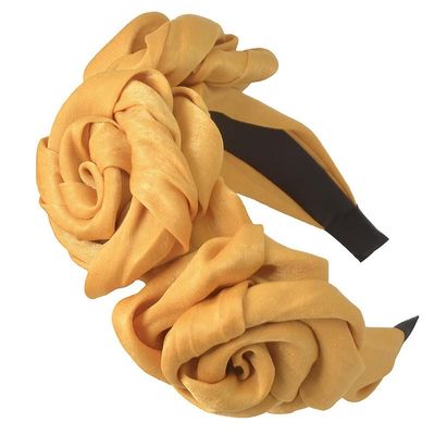 Anevous 2-Piece Yellow Rose Flower Headband