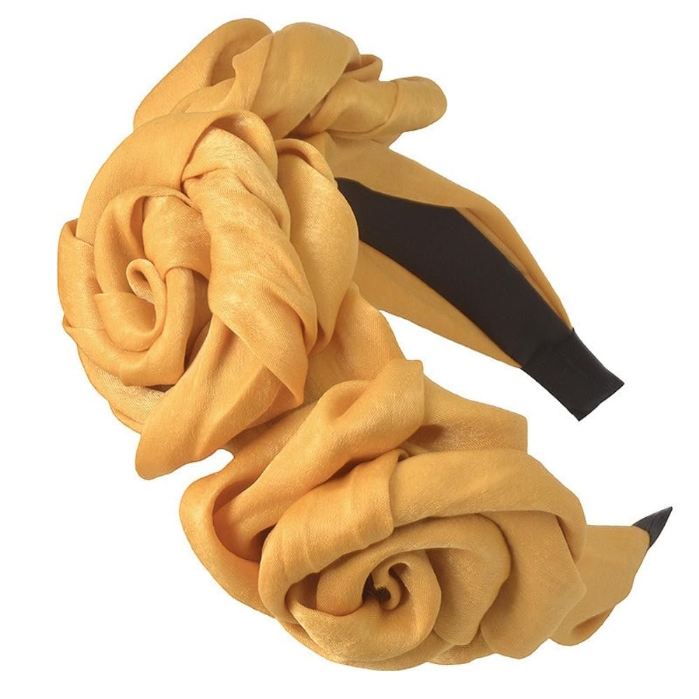 Anevous 2-Piece Yellow Rose Flower Headband