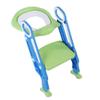 Adjustable Baby and Toddler Toilet Training Seat with Ladder, Blue/Green view 1