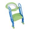 Adjustable Baby and Toddler Toilet Training Seat with Ladder, Blue/Green view 4