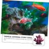 Artificial Coral Ornaments for Aquarium, Purple, 3-Piece Resin Set view 3