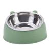 Dog and Cat Bowl, 100 ml, 15° Elevated, Non-Slip, Green view 1