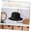CHILDWEET Round Transparent Acrylic Hat Stand for Wigs and Hats view 2