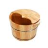 ONCLI Wooden Foot Bath Bucket with Lid, Solid Oak Foot Spa Tub, Easy to Use, Chaser of Light view 1