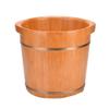 Wooden Foot Bath Bucket with Lid, Solid Oak, Size B view 1