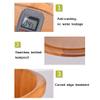 Wooden Foot Bath Bucket with Lid, Solid Oak, Size B view 3