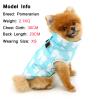 SMALLLEE_LUCKY_STORE Padded Water-Resistant Winter Jacket with D-Ring for Small Dogs and Cats, Blue, XS view 2
