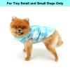 SMALLLEE_LUCKY_STORE Padded Water-Resistant Winter Jacket with D-Ring for Small Dogs and Cats, Blue, XS view 3