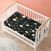 Hiseng 2-Pack Baby Fitted Sheets for Oval & Rectangular Mattresses, Soft Microfiber, 40 x 80 cm, Flower 8 view 2
